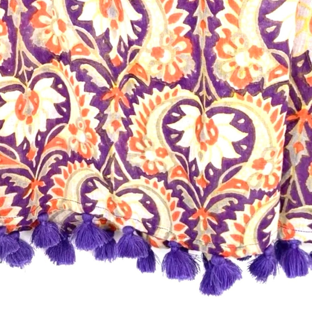 ROBERTA ROLLER RABBIT Serafina Blouse Purple/Orange - Picture 6 of 7